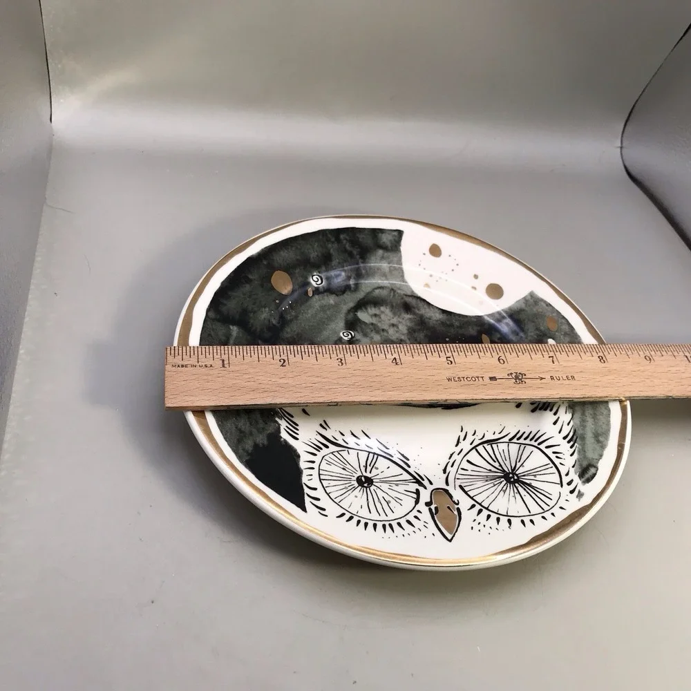 Anthropologie Solstice Sonnet‎ Moonlit Forest Dessert Plate 8